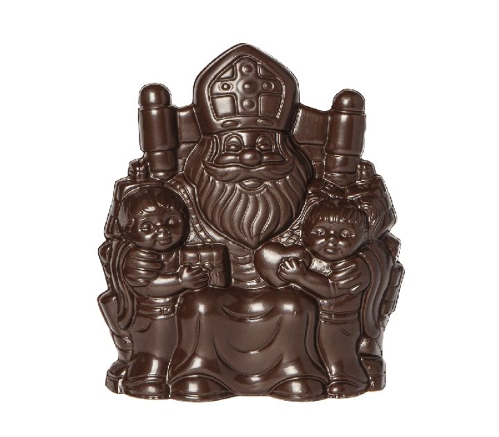 Chocolate World Hollow Figure Moulds - HC20004 - Sitting Saint Nicolas With Children 165mm - 165xN/AxN/Amm