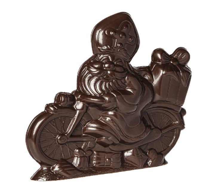 Chocolate World Hollow Figure Moulds - HC20005 - Saint Nicholas On A Bike 190mm - 190xN/AxN/Amm