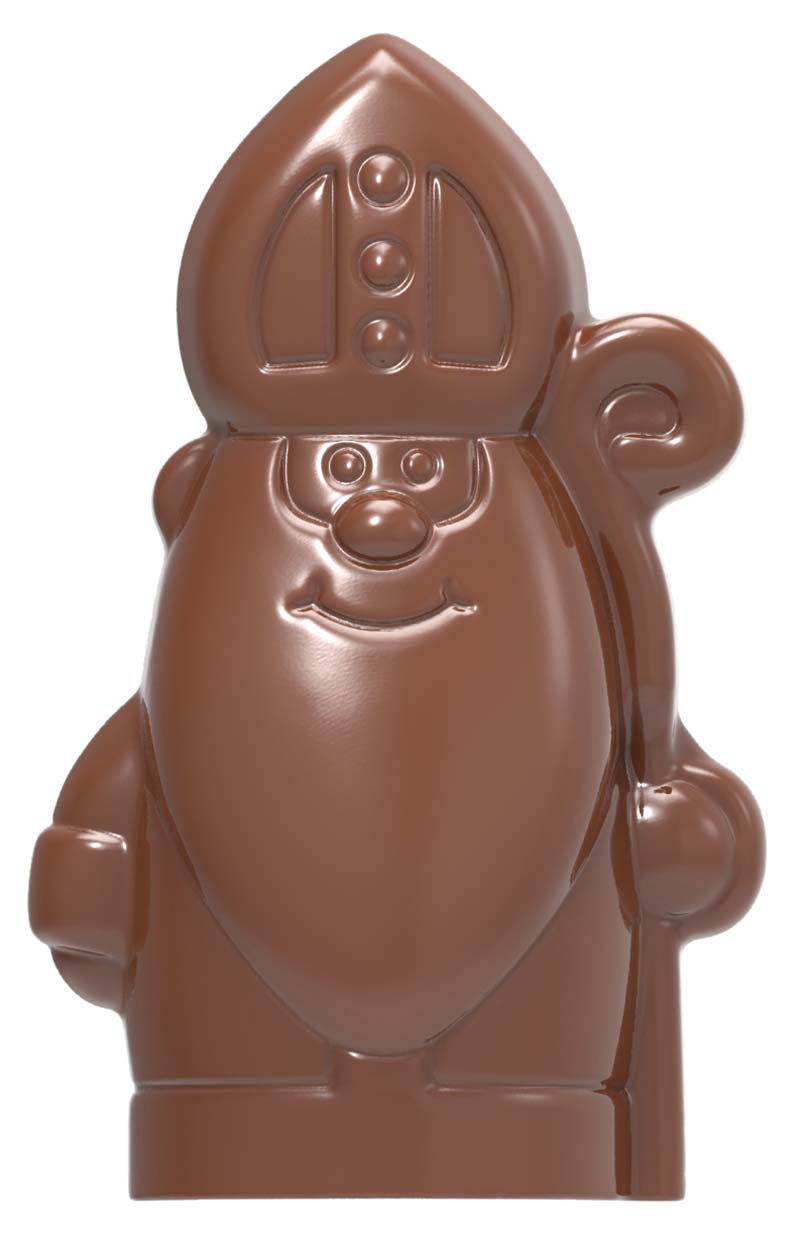 Chocolate World Hollow Figure Moulds - HM016 - Magnetic St Nicholas 150mm - 95x72x150mm