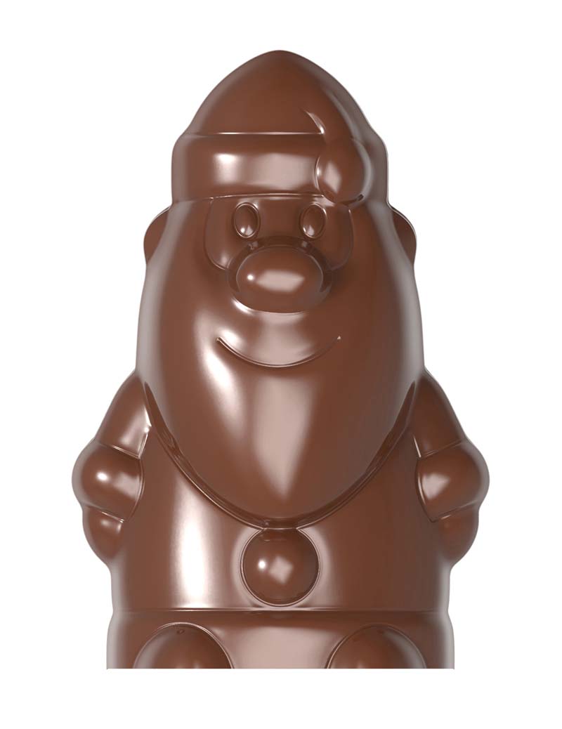 Chocolate World Hollow Figure Moulds - HM018 - Magnetic Santa Claus 150mm - 100.5x81.5x150mm
