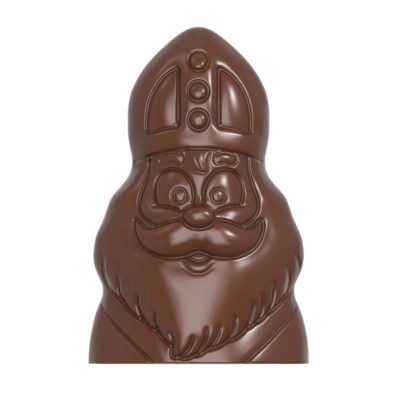 Chocolate World Hollow Figure Moulds - HM033 - Magnetic Bust Saint Nick 150mm - 76x100x150mm