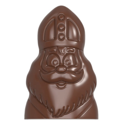 Chocolate World Hollow Figure Moulds - HM034 - Magnetic Bust Saint Nick 200mm - 100x130x200mm