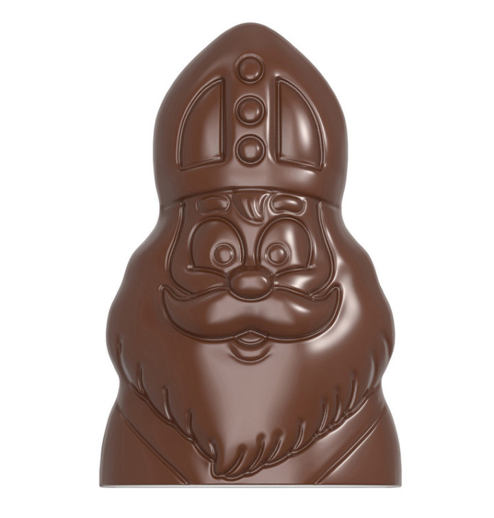 Chocolate World Hollow Figure Moulds - HM034 - Magnetic Bust Saint Nick 200mm - 100x130x200mm