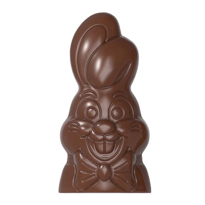 Chocolate World Hollow Figure Moulds - HM039 - Magnetic Bust Easter Bunny 150mm - 60x77x150mm