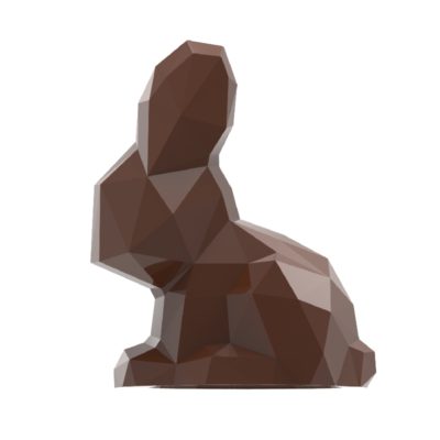 Chocolate World Hollow Figure Moulds - HM043 - Magnetic Sitting Rabbit Origami 175mm - 98x144x175mm