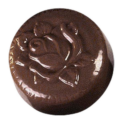 Hans Brunner One-Shot - Round praline with rose - OS-0076-S-SZ - Dimensions: Length: 32 mm