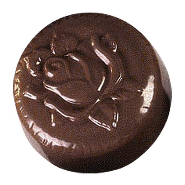 Hans Brunner One-Shot - Round praline with rose - OS-0076-S-SZ - Dimensions: Length: 32 mm