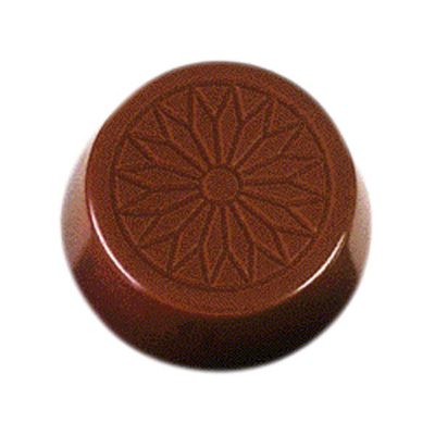 Hans Brunner One-Shot - Round praline with flower - OS-0081-NT - Dimensions: Length: 25.5 mm
