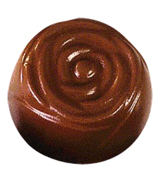 Hans Brunner One-Shot - Round praline with rose - OS-0091-NT - Dimensions: Length: 24 mm