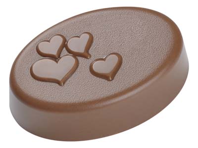 Hans Brunner One-Shot - Oval praline Valentine's Day #2 - OS-0093-SZ - Dimensions: Length: 40 mm