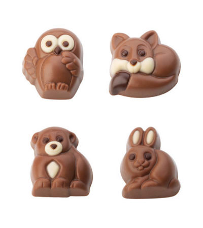 Hans Brunner One-Shot - Pralines "Forest Animals" - OS-0167-SZ - Dimensions: Length: 32 mm