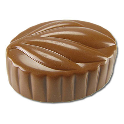 Hans Brunner One-Shot - Oval praline with leaf - OS-0363.108-S-NT - Dimensions: Length: 35.2 mm