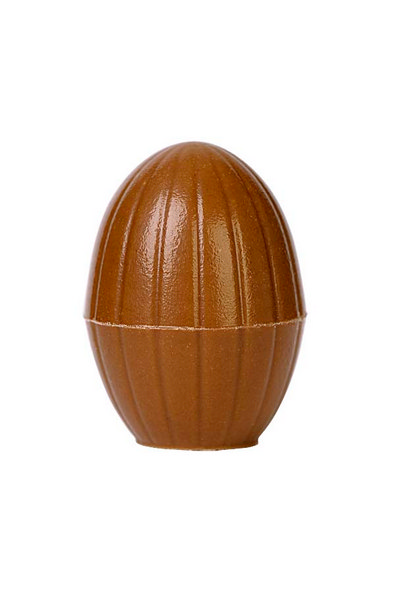 Hans Brunner One-Shot - Standing egg with lines - OS-0369.101-SZ - Dimensions: Length: 19.5 mm