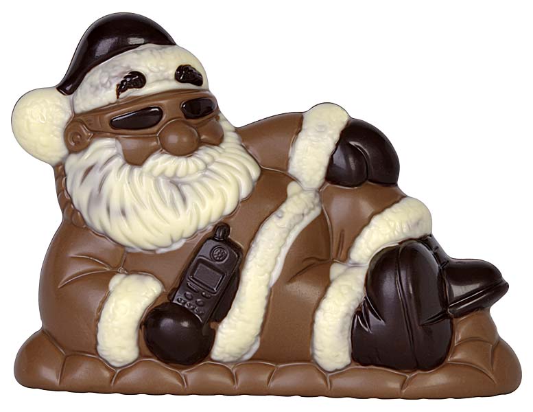 Hans Brunner Spinning-Moulds - Santa Claus cool & easy with mobile phone - SE-0050.379-L - Dimensions: Length: 103 mm