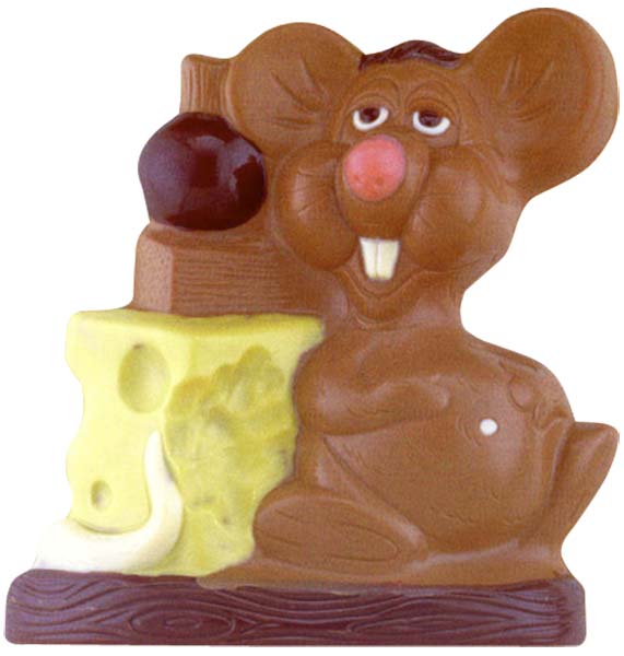 Hans Brunner Spinning-Moulds - Mouse with cheese - SE-0362-L - Dimensions: Length: 140 mm