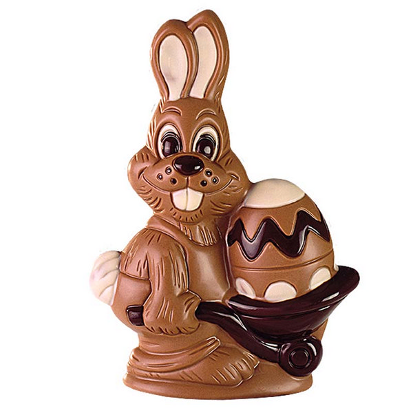 Hans Brunner Spinning-Moulds - Rabbit with wheelbarrow - SE-0403-L - Dimensions: Length: 208 mm