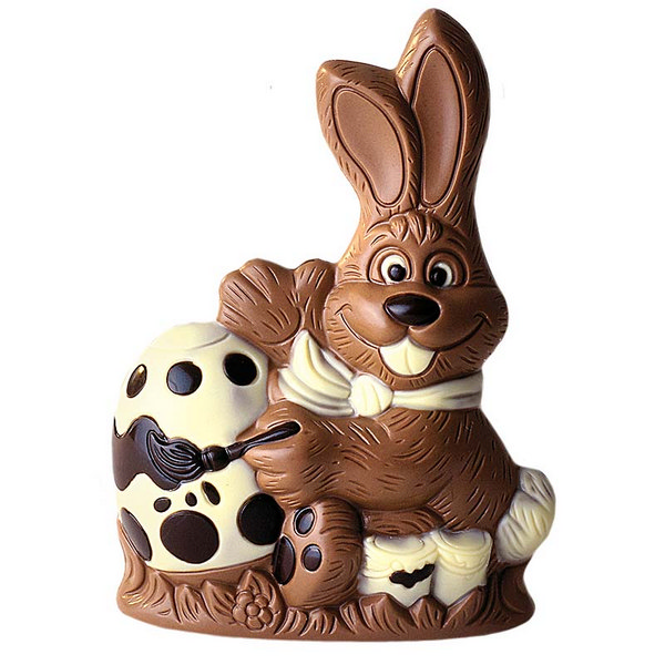Hans Brunner Spinning-Moulds - Rabbit with brush and egg - SE-0456-L - Dimensions: Length: 178 mm