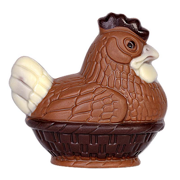 Hans Brunner Spinning-Moulds - Hen with basket - SE-0494-L - Dimensions: Length: 209 mm
