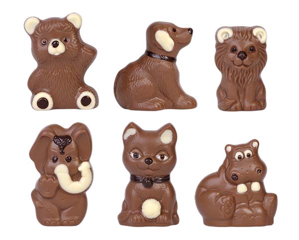 Hans Brunner Spinning-Moulds - Assortment of 6 different figures - SE-0536-L - Dimensions: Length: 46 mm