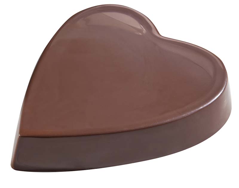 Chocolate World Hollow Figure Moulds - T0033 - Vivak Heart Plain 170mm - 198x176x32.5mm