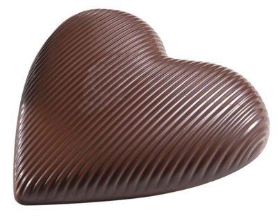 Chocolate World Hollow Figure Moulds - T0036 - Vivak Heart-Stripes 195mm - 195x170x40mm