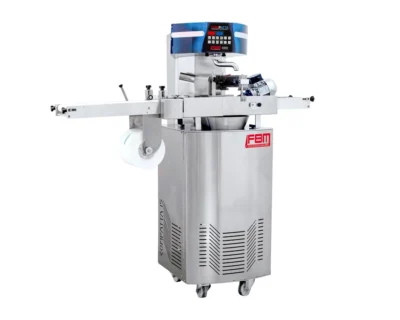 Chocolate enrober for small-medium sized confectioners and chocolatiers -  FBM Compatta - 15kg bowl - 180mm wide belt