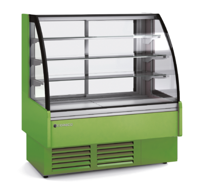 Chocolate Display Fridge - Chocolate Display Cabinet - Two-Door - 3 Shelves - 130cm Wide - Curved Glass Front - AR VSSB-6-13-C