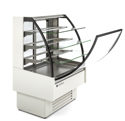 Chocolate Display Fridge - Small Chocolate Display Cabinet - Single-Door - 3 Shelves - 60cm Wide - Curved Glass Front - AR VSSB-6-6-C