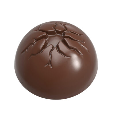 Chocolate World Frame Moulds - CW1732 - Half Sphere With Crack Ø 31mm - 10gm - 31x31x18mm