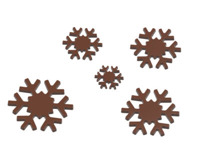 Chocolate World Frame Moulds - CW1770 - Snowstars Callebaut CW 5 Fig. - 59.5gm - N/AxN/AxN/Amm