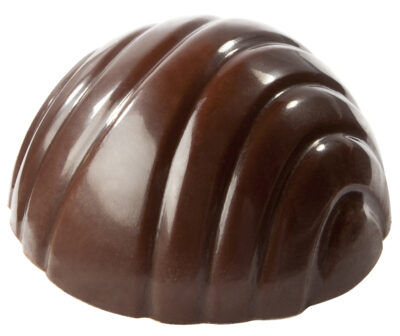Chocolate World Frame Moulds - CW1772 - Half Sphere Striped Ø 26,50mm - 6gm - 26.5x26.5x14mm
