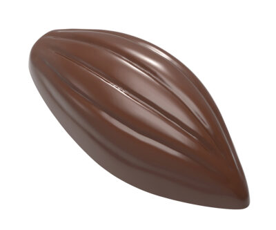Chocolate World Frame Moulds - CW1798 - Cocoa Bean With 6 Lines - 9gm - 48x21x14.5mm