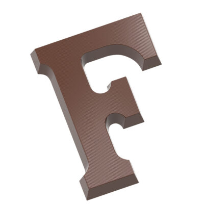 Chocolate World Frame Moulds - CW1805 - Letter F 135 Gr - 135gm - 140.77x101.88x16.13mm