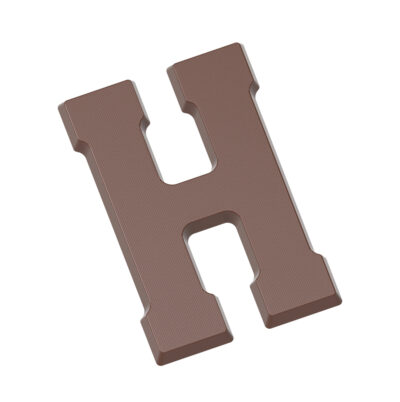 Chocolate World Frame Moulds - CW1807 - Letter H 135 Gr - 135gm - 140.77x101.94x13.33mm