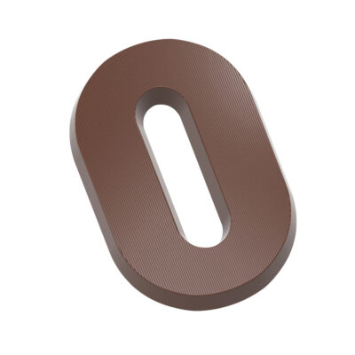 Chocolate World Frame Moulds - CW1814 - Letter O 135 Gr - 135gm - 140.77x93.98x12.57mm