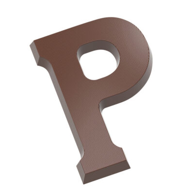 Chocolate World Frame Moulds - CW1815 - Letter P 135 Gr - 135gm - 140.77x100.33x15.34mm