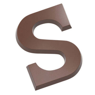 Chocolate World Frame Moulds - CW1818 - Letter S 135 Gr - 135gm - 140.77x104.19x13.36mm