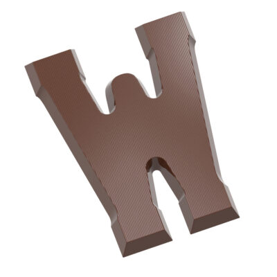 Chocolate World Frame Moulds - CW1822 - Letter W 135 Gr - 135gm - 140.77x106.36x12.24mm