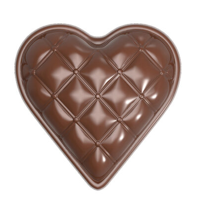 Chocolate World Frame Moulds - CW1892 - Heart Chesterfield - 5gm - 33x33x10mm