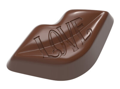 Chocolate World Frame Moulds - CW1893 - Lips Love - 8.5gm - 43.03x23.5x13.5mm