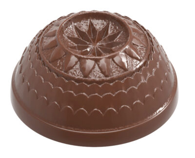 Chocolate World Frame Moulds - CW1900 - Half Sphère Belle Epoque Star Ø 30mm - 8gm - 30.1x30.1x13.55mm